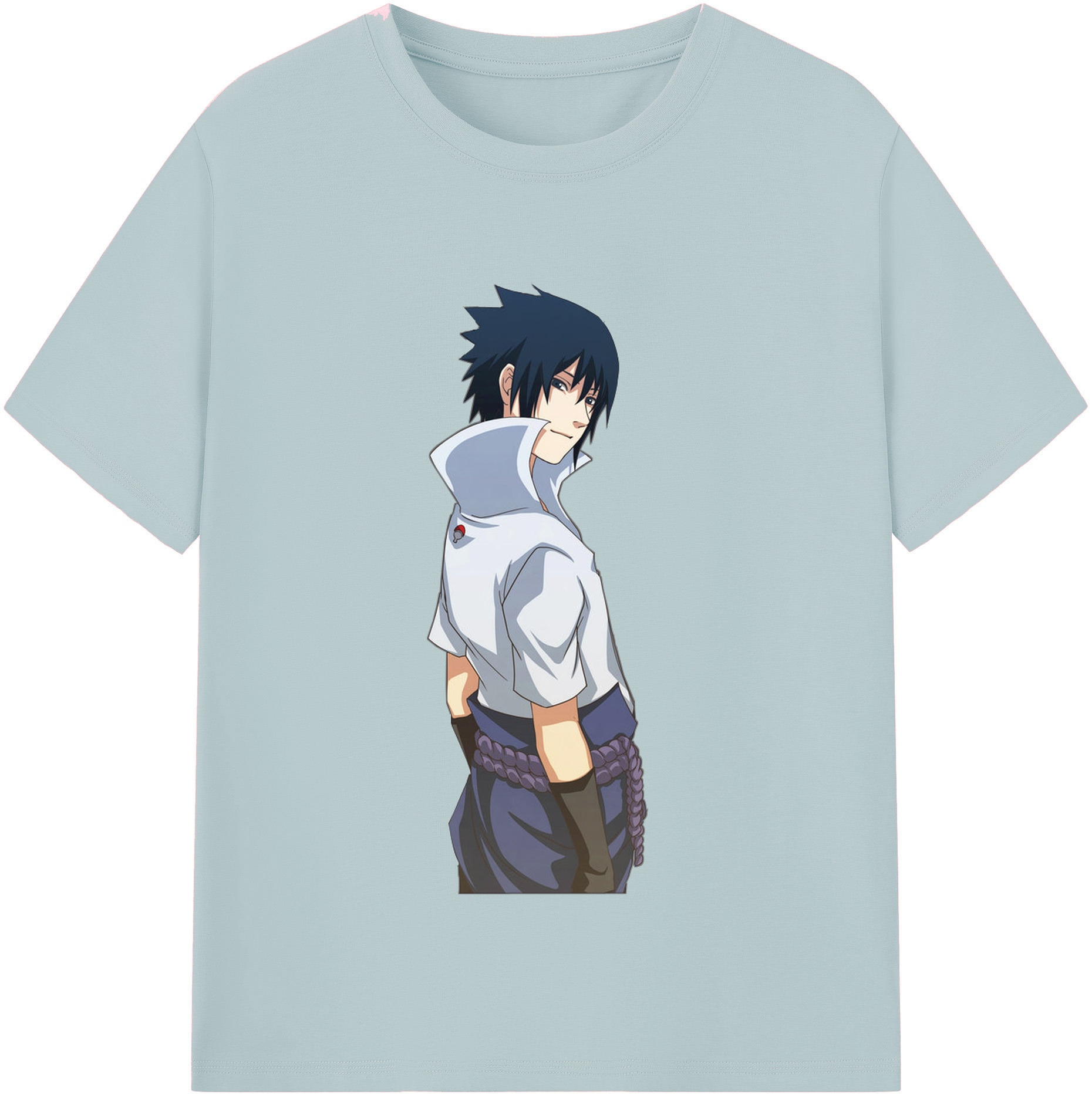 （画像用） NARUTO -ナルト- うちは サスケ Uchiha Sasuke 綿100％半袖Tシャツ（フロントプリント）